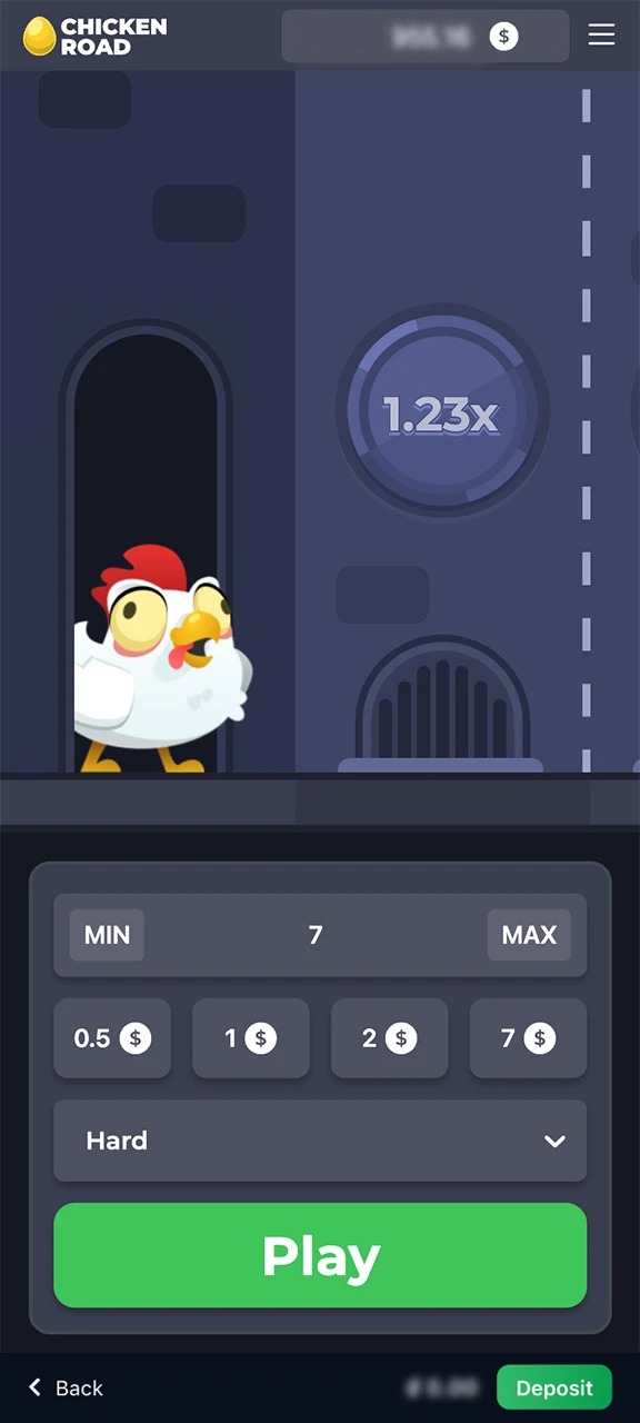 Feel the adrenaline rush when playing the exciting game Chicken Road at 1win.