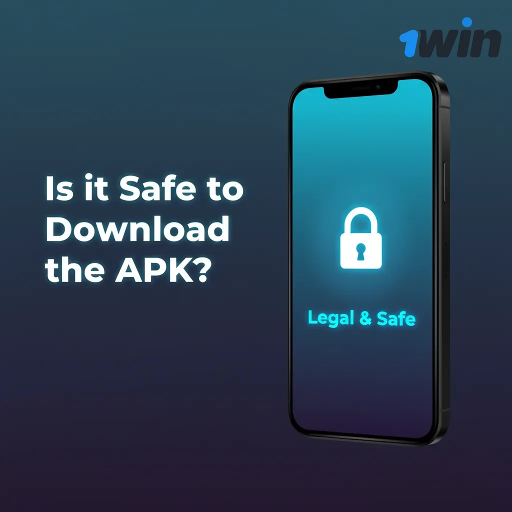 Smartphone displaying secure download icon with padlock symbol, representing safe APK installation and data protection